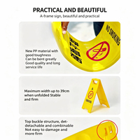 Panneau de signalisation de sécurité pliable double face bilingue Xinteng en PP de 0,55 mm d'épaisseur pour sols mouillés