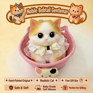 Joli jouet extensible en silicone géant en forme de chat, peint à la main, boîte mystère, pour habiller le grand chat dans un panier, cadeau de fête - Product Image 4