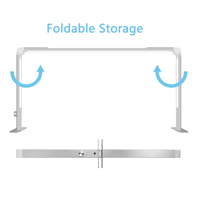 Lampe de bureau LED moderne en aluminium alimentée par courant alternatif, luminosité réglable, flexible, intensité variable, rose/argent, idéale pour table de manucure
