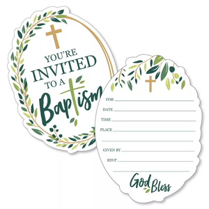 Cartes de menu d'<span class=keywords><strong>invitation</strong></span> de fête de forme ovale en croix élégante de luxe toutes occasions cartes de voeux de première <span class=keywords><strong>communion</strong></span> - Product Image 1