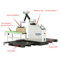 Mesin Palletizer Robot Cobot Otomatis dengan Gripper untuk Menumpuk Karton/Kotak, Mesin Palletizing Robotik untuk Logam/Kertas/Plastik/Kayu