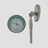 Industrial Adjustable Stainless Steel Sleeve Bimetal Thermometer 150mm