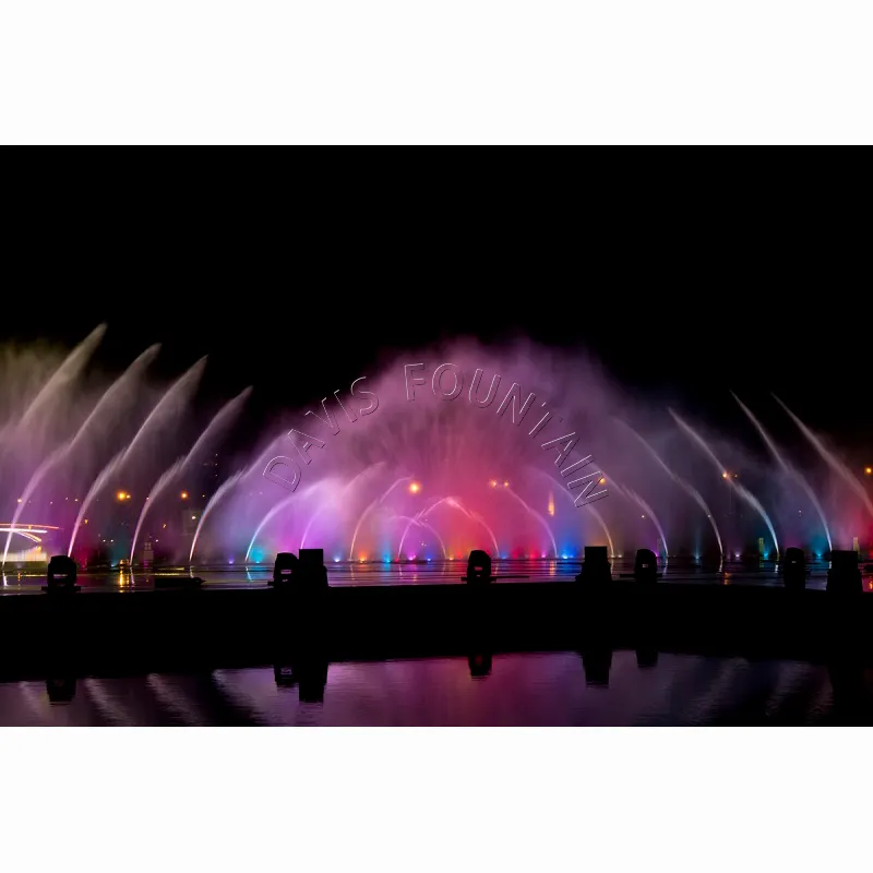 Design di fantasia grande fontana di musica all'aperto Swing dance fontana di acqua musicale con luci a Led