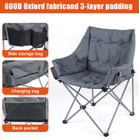 Chaise de camping chauffante, 3 niveaux de température, siège pliant ergonomique pour l'hiver