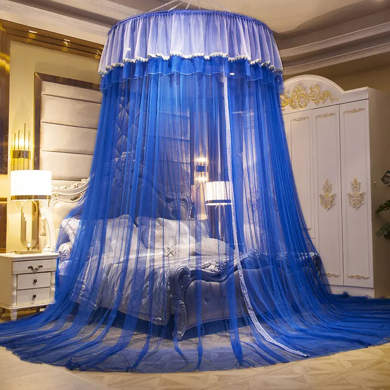 Fashionable Round Thickened And Densified Circular Ceiling Foldable Hanging Adults Mosquito Net