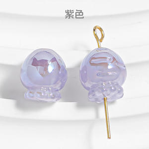 Perles en plastique à trou droit de dessin animé Transparent pour bricolage matériaux faits à la main Bracelet accessoires de chaîne de téléphone portable - Product Image 6