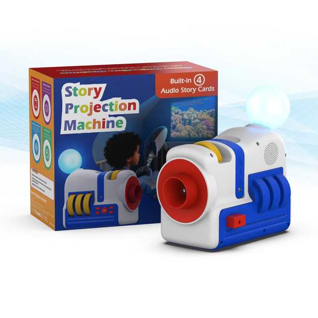 32 Stories Songs Audio Book LED Story Projector ABS Material Color Changing Night Light Interactive Learning Projection Machine