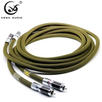 Câble de signal d'interconnexion twinaxial blindé de 0,5 m de longueur YIVO XSSH DIY HIFI 8,5 mm OFC RCA avec gaine en PVC pour projecteur