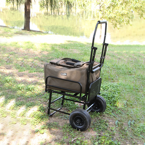 Складная тележка Selco для ловли карпа, стальной материал, два колеса для речного озера, пресноводного ручья - Product Image 1