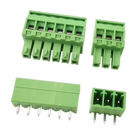 Bloque de terminales PCB enchufable de paso de 3.81mm - Conector de pines en ángulo recto con brida para conexión sin soldadura