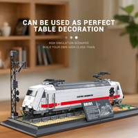 Reobrix 66802 Nouveau modèle de locomotive MOC BR101 en briques, jouets de montage DIY pour garçons, cadeaux d'anniversaire pour enfants, ensembles de blocs de construction