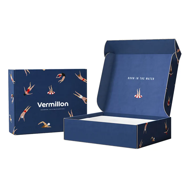 Custom del prodotto confezione Mailer stampa di vestiti ondulato scatole personalizzate con Logo Packaging