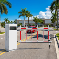 Barrière de parking à écran LED personnalisée, élégante, blanc nacré, moteur sans balais DC24V pour parking intelligent
