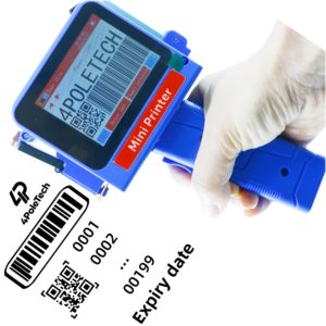 Imprimante jet d'encre portable 4POLETECH 12,7 mm pour composants métalliques d'échafaudages, <span class=keywords><strong>impression</strong></span> automatique pour l'étiquetage des identifiants d'événements <span class=keywords><strong>sur</strong></span> site - Product Image 1