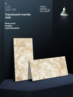 Abat-jour de plafond translucide effet marbre, panneau en résine acrylique ultra-fin, plaque mince en pierre translucide, veinage nuage, effet glace craquelée