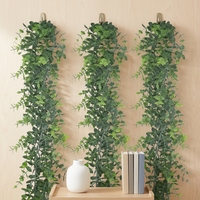 Guirlande suspendue artificielle en eucalyptus, fausse verdure en plastique pour arche de mariage, décoration murale, plante grimpante en rotin, liane