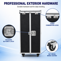 Valise à roulettes pour bijoux en aluminium et cuir PU, avec cadre verrouillable, présentoir de rangement, plateaux en velours, anti-poussière, luxe, pour bijouterie et commerce