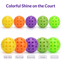 Ballons de pickleball monobloc rotomoulés en PE de qualité supérieure, 74 mm, pour intérieur/extérieur, vente chaude aux États-Unis, vente en gros directe usine, entraînement extérieur