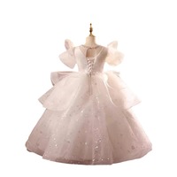 S2057R nouveau Style haute qualité haut de gamme luxe paillettes passerelle fée magnifique moelleux fleur fille robe