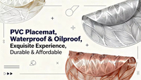 Napperons de luxe en PVC de qualité supérieure, 38 cm, design ajouré, lustre métallique, résistants à la chaleur, imperméables, écologiques, pour la maison et les fêtes