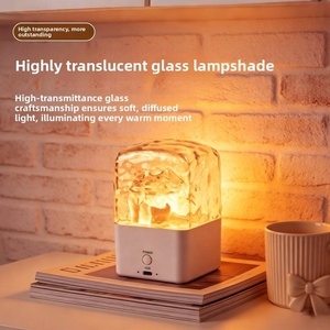 Lampe à LED à effet d'ondulation d'eau avec haut-parleur Bluetooth, lampe de nuit 3D rechargeable par USB, lumière d'ambiance à changement de couleur RGB pour la décoration de la chambre - Product Image 3
