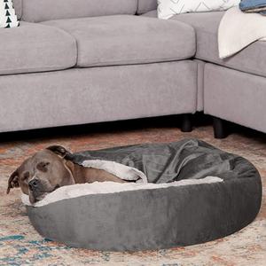 Camas Redondas para Perros Pequeños con Cubierta Suave Tipo Donut, con Mantas con Capucha, Camas Redondas para Mascotas Lavables - Product Image 1