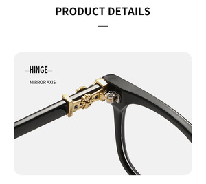 Occhiali da Vista di Alta Qualità con Montatura Grande in Acetato Trasparente, Personalizzabili, di Marca di Lusso, Quadrati, per Uomo e Donna - Product Image 3