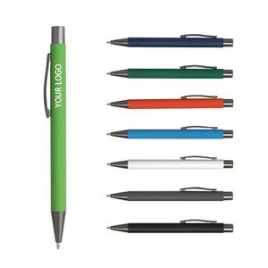 Promotional High Quality Multicolor Soft Touch Ballpoint Blank Personalized Metal Ball <b>Pen</b> With Logo - Product Image 1
