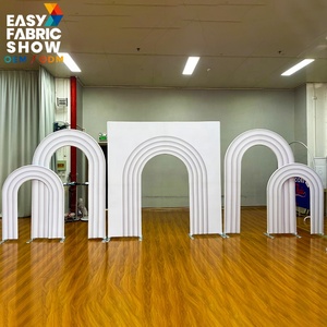 Portable Tension Fabric Arched <strong>Backdrop</strong> Set U-shape Arch Wall for Birthday <strong>Party</strong> Wedding <strong>Backdrop</strong> - Product Image 3