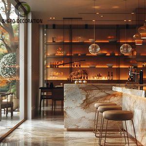 Diseño de mostrador de bar moderno Estructura de cafetería comercial integrada - Product Image 4