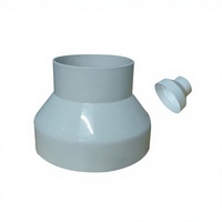 Adaptateur de tuyau rond ABS 100 mm à 110 mm Réducteur flexible pour système de ventilation Tuyau de ventilation Conduit de ventilation