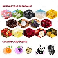 Diffuseur d'air de voiture en papier coton écologique avec logo personnalisé, parfum personnalisé et design suspendu