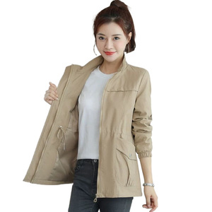 Chaqueta cortavientos de forro polar de doble capa Gali 2026, nueva, estilo coreano, casual, con control de cintura, adelgazante, para mujer pequeñ<span class=keywords><strong>a</strong></span>, primavera y otoño, con gorro elegante - Product Image 5