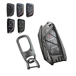 Kim loại Key Fob Bìa Trường hợp với Keychain Tương thích với 2020-2025 Chevrolet Corvette C8 6 nút 7 nút - Product Image 1