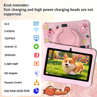 YPORANGECHENG Tablet Android 14 Baru 7-Inci untuk Anak-Anak 3GB+32GB MTK Quad Core Baterai 3000mAh Wi-Fi 1024x600 Garansi 1 Tahun
