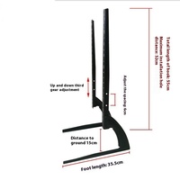 Support TV en acier pour écran LCD grand format 32-75 pouces KM-02, support de bureau sans perçage