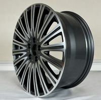 Jantes en alliage d'aluminium forgé 18/19 pouces ET 43/36 mm de largeur, finition gris canon usiné, moyeu de roue universel pour voiture