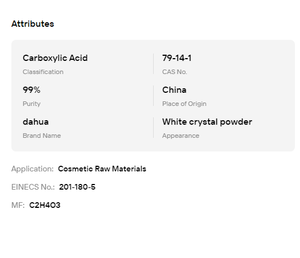 Polvo de Ácido Glicólico al 99%, Materia Prima Cosmética para Blanqueamiento de la Piel, Fórmula para el Cuidado de la Belleza - Product Image 6