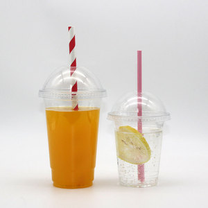 Bicchieri in Plastica PET Trasparente all'Ingrosso con Coperchi Usa e Getta con Slot per Cannuccia per Bevande Fredde Frappè Caffè Ghiacciato - Product Image 1