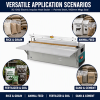 Machine de thermoscellage électrique Xicang XC-1000 avec bande de 1010 mm, corps laqué, 12 m/min pour l'emballage alimentaire et des boissons