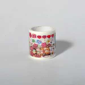Hot Sale Custom Printed Eco Friendly Flower Journaling Vintage Glitter Washi Tape Set
