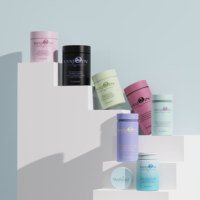 Bouteilles en plastique HDPE personnalisées avec logo, 100 ml, 200 ml, 300 ml, plusieurs tailles, pots pour capsules, compléments alimentaires, contenants pour vitamines