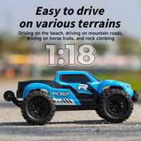 Huvelon Camion monstre RC 4x4 brossé à l'échelle 1/18, qualité hobby, tout-terrain, phares LED