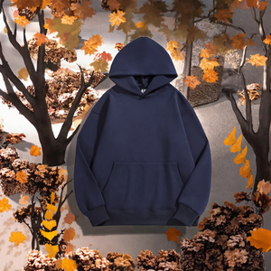 Sweat-shirt à capuche en molleton 500 g/m² unisexe, couleur unie, logo personnalisé, streetwear d'automne - Product Image 3