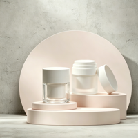 Pot à crème sans air blanc vide, contenant cosmétique pour crème visage, pot à pompe sous vide pour sérum, crème contour des yeux, emballage de soins de la peau