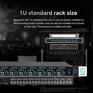 Professional 1U 8-Channel Portable <b>Music</b> <b>Player</b> Power Earphone Distribution Amp HA800 V2 Headphone Amplifier for Stage Studio - Product Image 5