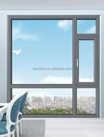 Ventana Abatible y Giratoria de Aluminio con Rotura de Puente Térmico, Moderna, Aislada y de Ahorro Energético para Climas Fríos, Residencial, Venta al Por Mayor