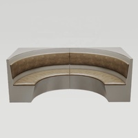 Ensemble de mobilier de restaurant en acier inoxydable de style industriel, thème commercial cartes et canapés, pour salons de thé, hôtels et cafés