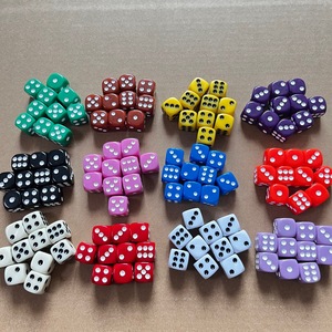 Dés en acrylique de 16 mm avec des couleurs unies arrondies, jeu d'échecs de 10 pièces pour jeux de société, marque Redi, origine Chongqing, emballage en boîte - Product Image 2