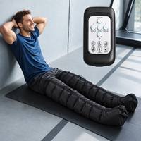 Masseur de jambes à compression d'air à 3 canaux avec 29 airbags, 6 modes, double pression, pour bottes, pieds, mollets, cuisses, approuvé CE FCC RoHS